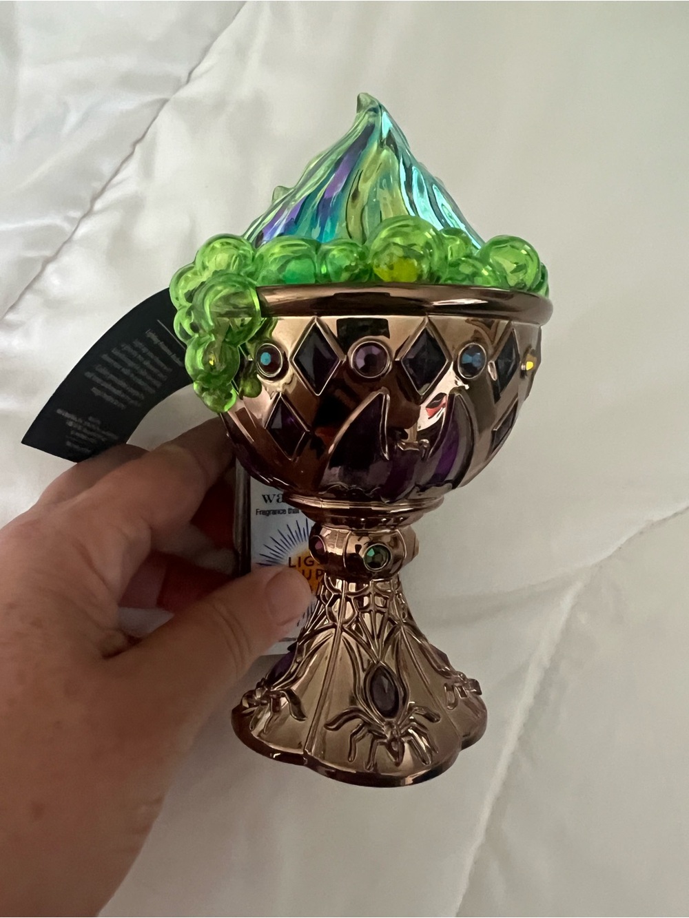 Bath & Body Works Iridescent Green, Bronze Halloween Wallflower holder